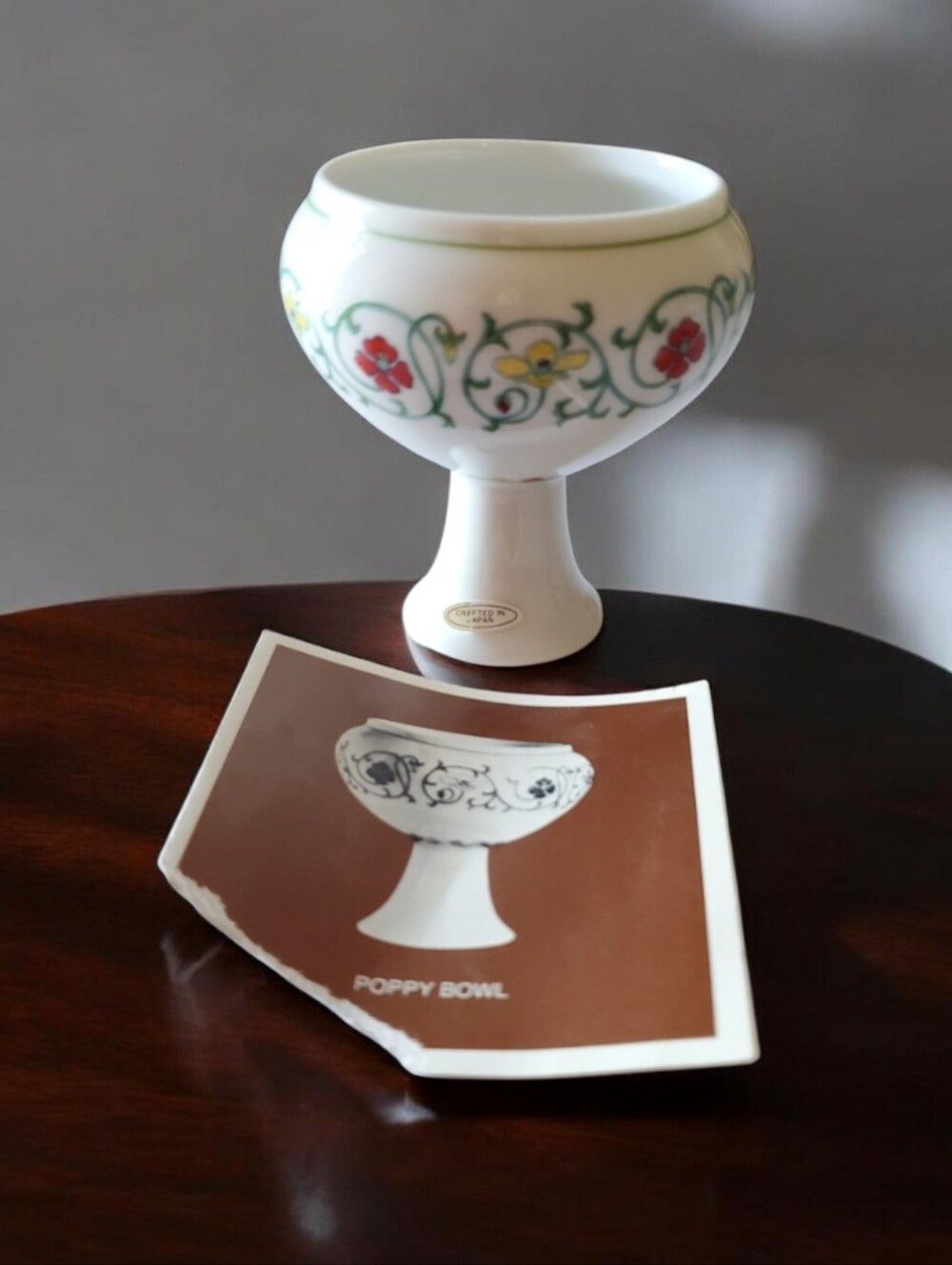 Vtg. Porcelain Mini POPPY Bowl